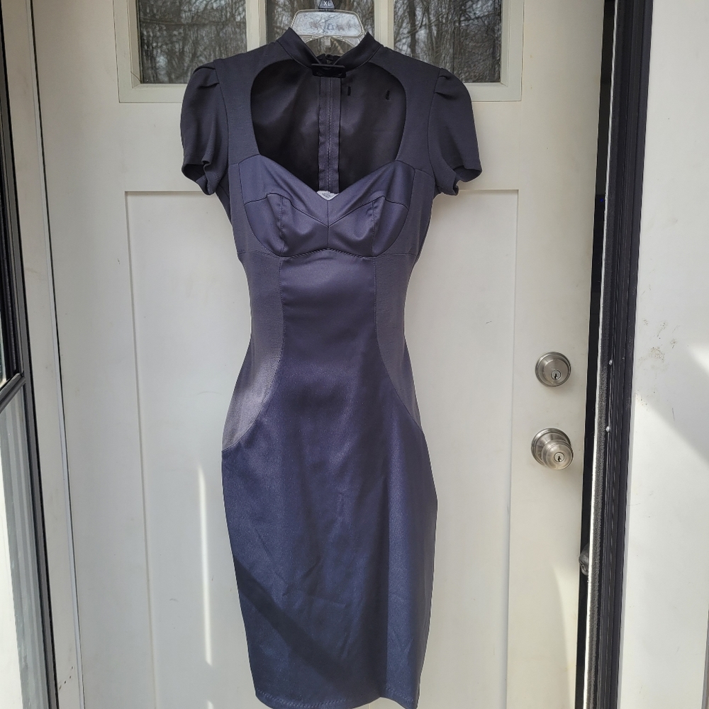 Pinup Couture Janelle Dress gray granite